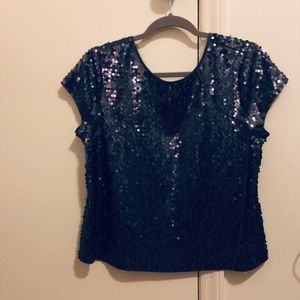 Sequin top with low-cut back